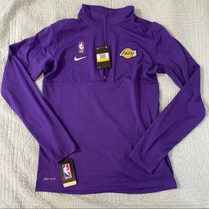 Nike NBA Lakers Warm-Up Half Zip Team Issued DRI-F